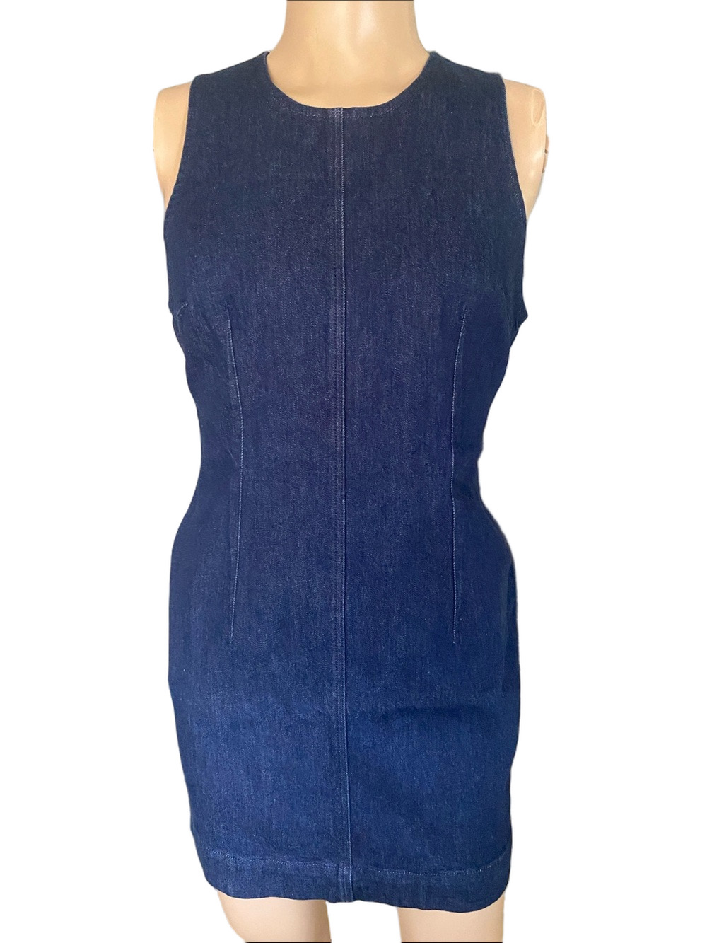 J. Crew Navy Denim Sleeveless Mini Dress gb3